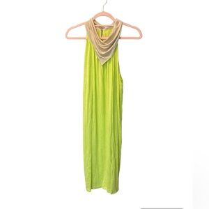 Tomas Maier flowy green and tan dress size M/L
